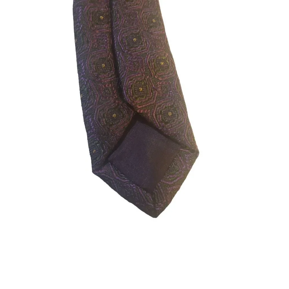 Allen Lolly Nottingham England‎ Made In USA 100% Woven Silk Mens Neck Tie